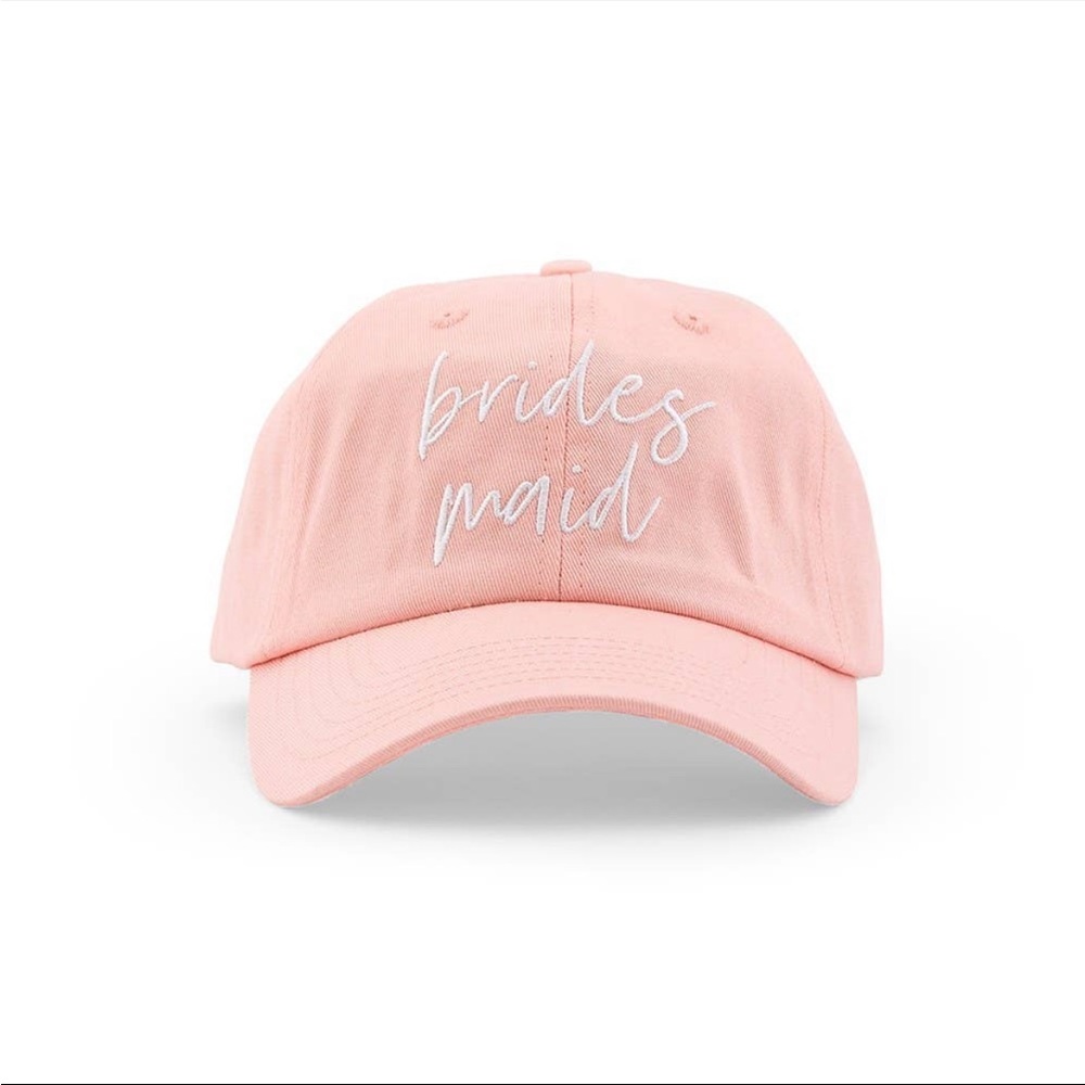 NWT Pink Bridesmaid, Maid of Honor, Wifey, Bridal Party Hats Embroidered